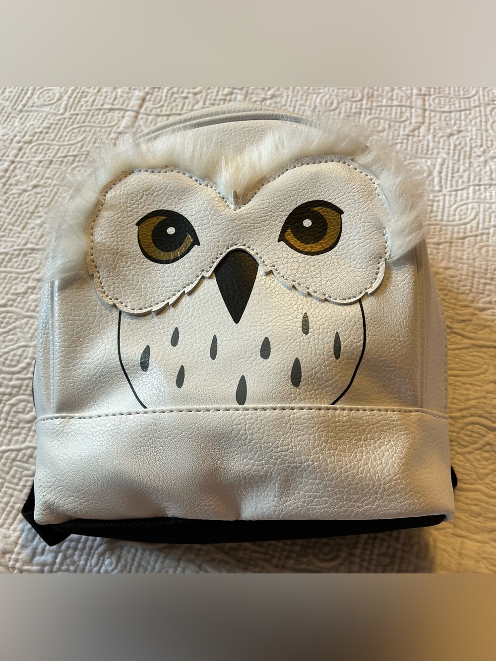 Harry Potter Hedwig Figural White Owl Mini Backpack with Gold Eyes
